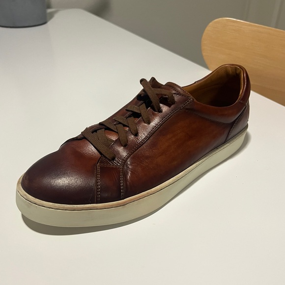 Magnanni - Cognac - Leather Sneakers - Mens 10 - Picture 9 of 9